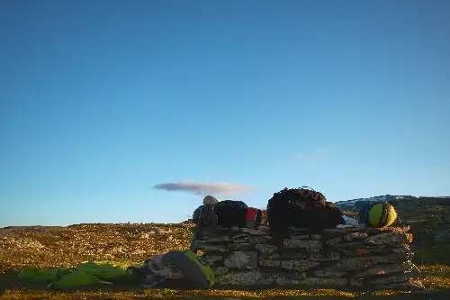 photo containing: Rock, Landscape, Grassland, Recreation, People in nature, Bedrock, Adventure, Fell, Outcrop, Travel